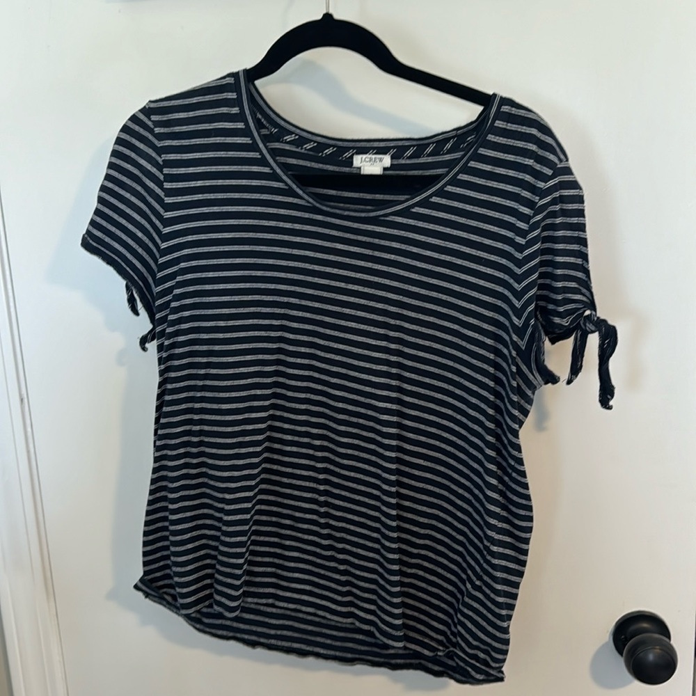 Jcrew tshirt with tie sleeves